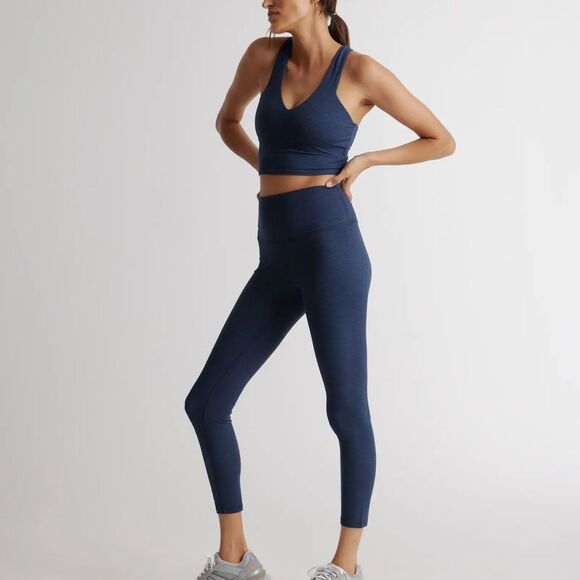 Quince Ultra-Soft High-Rise Legging Heather Navy size small NWT in packaging - Picture 3 of 9